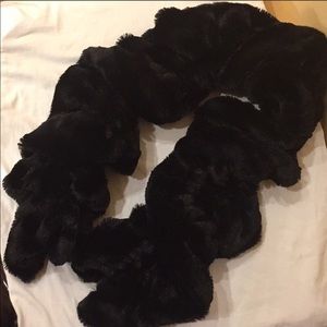 Black Fur Scarf